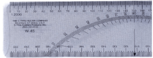REGLILLA  PLÁSTICA 1:1500/1:2000 W-45